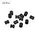 sourcing map RC Vibrationsschutz Gummi Bälle für RC F4 F7 Flugregler M3x6.6mm Stoßdämpfung Bälle (Schwarz) 24Pack