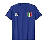 Italia Team Sports Number 10 Italy Soccer Italian Flag T-Shirt