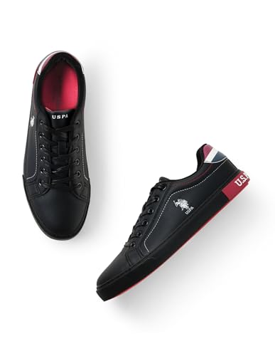 Image of USPA|Rojas 4.0|Black Stylish Casual Sneaker Shoes for Man
