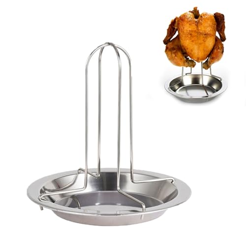 Yilceemy Support de Poulet Rôti, Support de Rôtissoire Pliable, Support de Rôtissoire en Acier Inoxydable, Accessoires de Gril pour Four ou Grill, pour le...