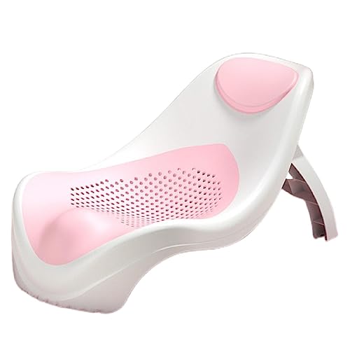 ベビーバス 子供用風呂 赤ちゃん用 入浴補助具新生児用ベビーバス お風呂 ソフトバスチェア ベビー用 赤ちゃん用 キッズ お風呂 安心感り止め設計 ベビーバスネット お風呂サポート ベビー用浴槽 ベビー用品 (ピンク)