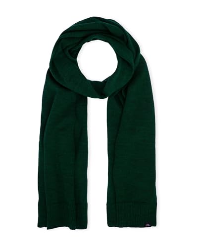 DANISH ENDURANCE Écharpe d'Hiver, Laine Mérinos, Chaude, Écharpe pour Hommes et Femmes, Douce, Unisexe, Vert Foncé, One Size