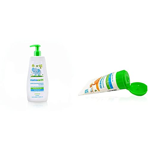 Image of Mamaearth Gentle Cleansing Natural Baby Shampoo (400 Ml) And Mamaearth Mineral Based Sunscreen For Babies (50 Ml)
