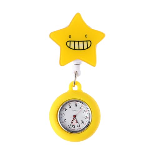 Hohopeti 伸縮式ポータブルナースウォッチ 可愛いキャラクターデザイン 医療用ポケット懐中時計 看護師医師学生向け 正確管理シンプルで実