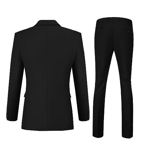 Men Suit 2 Piece Groomsmen Tuxedo Prom Blazer Slim Fit Suits Two Button Wedding Dress Jacket Pants Set with Tie2