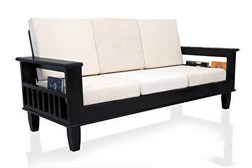 MP ENTERPRIESES Sheesham Wood 3 Seater Sofa Set for Living Room (Walnut Black)-image-12