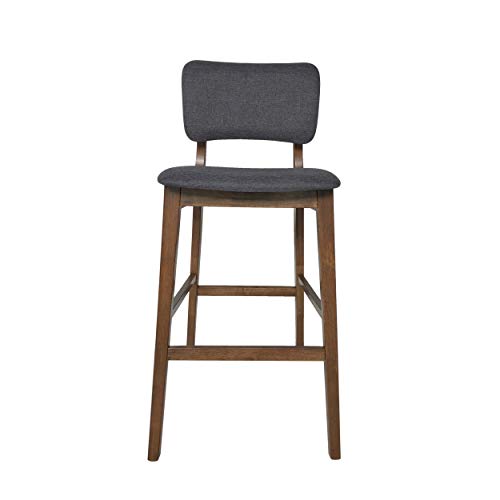 Butaco de madera Christopher Knight Home Luella de 42", con asientos de tela (juego de 2), acabado carbón y nogal miniatura 7