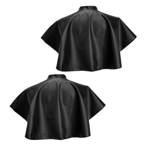 Capa para corte de cabello negra 2 piezas para adultos miniatura 1