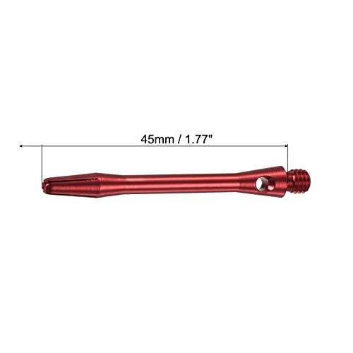 Image of PATIKIL 45mm Aluminum Dart Shafts, Medium 2BA Thread Dart Stems Dart Accessories Throwing Fitting for Steel Tip - 6 Pack (Red)
