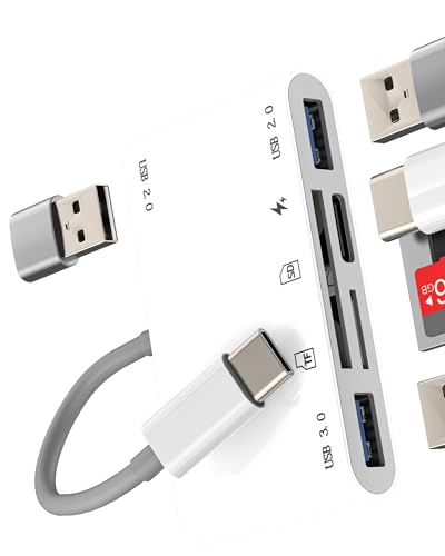 SDJ[h[_[ USB Ci6in1jOTGA_v^[ ΉiPhone 16 15 Pro Maxp Micro SDJ[h ΉiPad MacBook Type-C[d ΉSamsung S25 Apple TF fW^J Andr