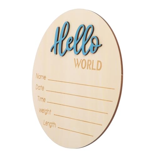 SHOWERORO Wooden Birth Announcement Sign Newborn Name Sign Baby Photography Prop