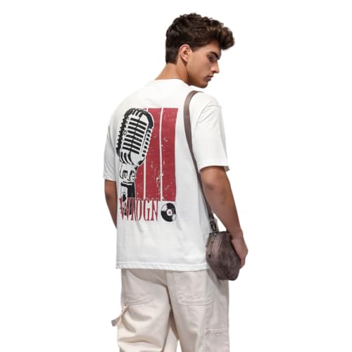 WROGN Store WROGN Men's Cotton T-Shirt White L - Image 2