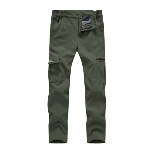 [YSENTO] トレッキングパンツ レディース 秋冬 登山ズボン ライトトレッキングパンツ ハイキング アウトドアウェア 防寒ズボン 防風 裏起毛 撥水 吸汗速乾 無地 UVカット 山ガール ウェア グリーン XL（Amazon）