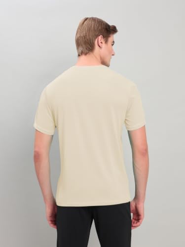 Image of TECHNOSPORT Men's Slim Fit Polyester Activewear Sports T-Shirt with Moisture-Wicking Comfort for Workout, Running & Gym