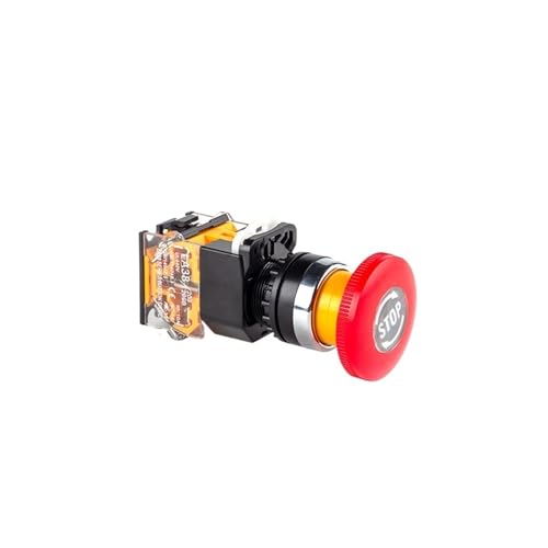 Bouton arrêt d'urgence 22mm interrupteur coup de poing LA38-11ZS 600V 10A