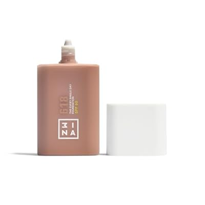 3INA MAKEUP - The Every Single Day Foundation SPF 50 618 - Base de Maquillaje Profundo frío con SPF 50 & Niacinamida - Fórmula ligera - Modulable - Cobetura ligera a media - Vegan - Cruelty Free