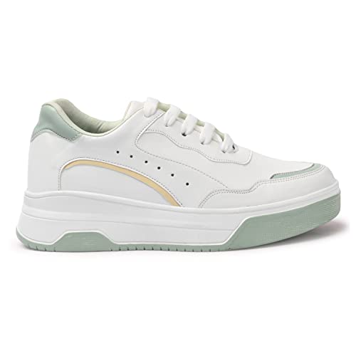 Image of PrasKing Women's Stylish Trendy Casual Sneaker Shoes Lightweight Soft & Comfortable with Extra Cushion Lace-Up Shoes for Women's & Girl's