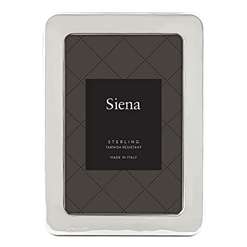 Siena 4x6 Sterling Silver Soft Hammered Picture Frame, Boutique Quality Photo Frame, Siena Collection