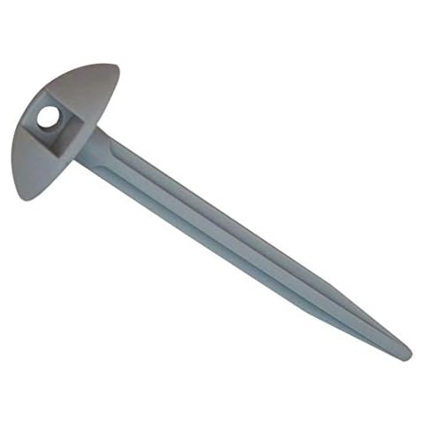 SODIAL(R) 50 x Ground Sheet Plastic Tent Pegs Awning Carpet Pegs Heavy Duty Grey Cover