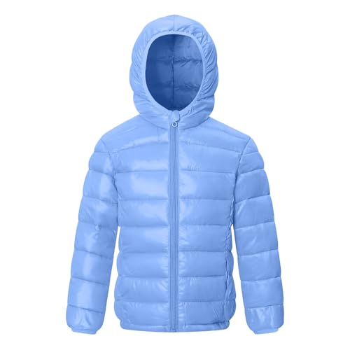 Kids Toddler Puffer Jacket Girls Boys Winter Coat Unisex Basic Warm Hooded Zip Up Lightweight Outerwear with Pockets3