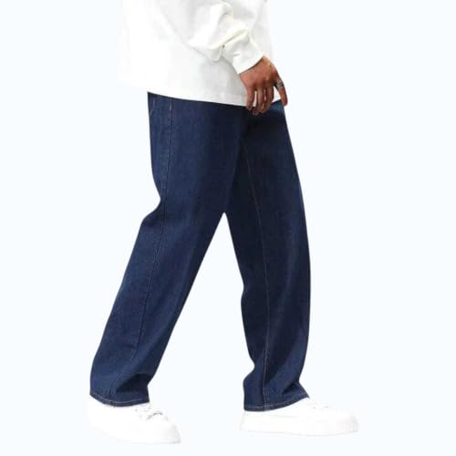 Image of Men Jeans || Baggy Fit Jean's for Man || Loose Fit High Rise Denim || Non Stretchable Casual Wear Jean,s || Dance Rap Rapping Style Pant for Men || Denim Cotton Jeans