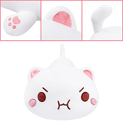 Plüschtier Katze Groß Stofftier Plüschkätzchen Kuscheltier Kissen Tierkissen Ausgestopftes Tier Plüsch Kissen Kuscheliger Plüsch Puppen Spielzeug für Kinder, Geburtstagsgeschenk Anime Plushie