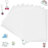 CALLYSONIC 3 Stück A4 Schrumpffolie Durchscheinend, 0.3mm Schrumpffolien Set zum Basteln, Schrumpfende Plastikfolien, Schrumpfkunstpapier für Schlüsselanhänger, DIY Handwerk als Geschenken