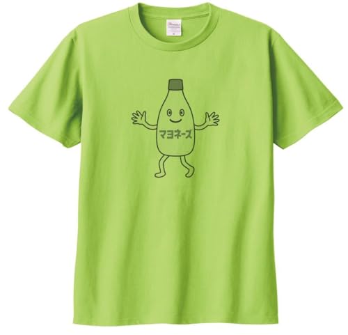 マヨネーズくん 食べ物 料理 おもしろ Tシャツ 半袖 ライトグリーン fg-ryo206