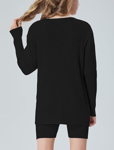 EXARUS Girls Sweaters Knit Ribbed Long Sleeve Pullover Casual for Kids 6-12Y4