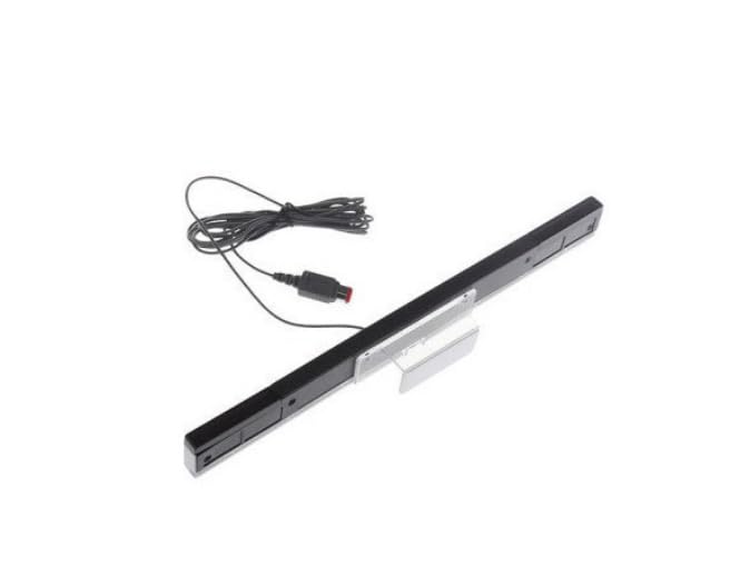 Barra de Sensores Infrarrojos con Cable para Consola Nintendo Wii y Wii U, Conector USB de 2 m, Soporte Estable Incluido, Compatible con Emuladores, Instalación Fácil Plug and Play