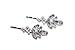 Lux Accessories Wedding Event Luxury Hair Clear Flower Bridal Pave Imitation Pearl Clip Bobby Pin. (2 Pc)