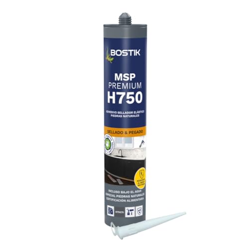 BOSTIK MSP H750 PREMIUM Antracita, Adhesivo-Sellador Profesional, Alta Resistencia, Sellado Elástico y Duradero, Sostenible, Interior y Exterior, Cartucho 290 ml