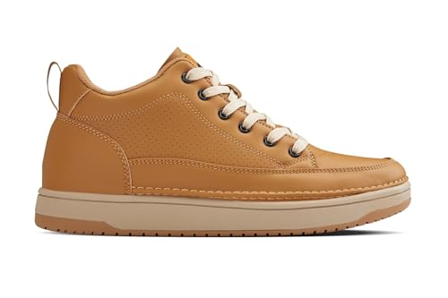 Image of CALTO Men's Invisible Height Increasing Elevator Shoes - Casual Low-top Leatherette Sneakers - 2.4 Inches Taller