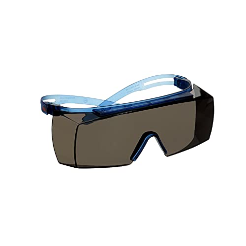 3M SecureFit 3700 Overspectacles, Blue Temples, Scotchgard Anti-Fog (K&N), Grey Lens, SF3702SGAF-BLU-EU, Grey / steel blue - Image 3