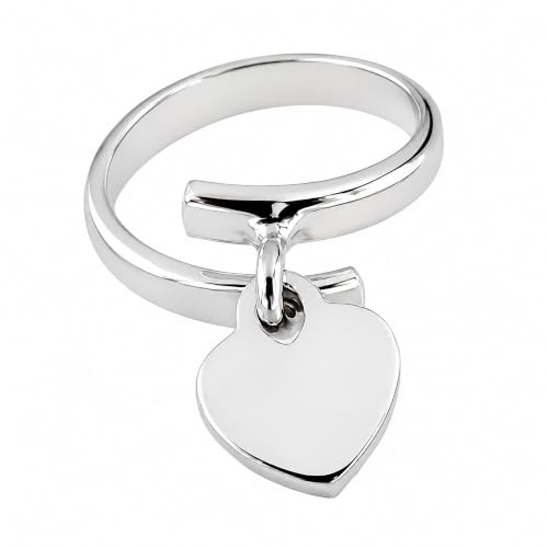 Bague en argent 925 réglable Gioielli Aurum avec pendentif cœur pour femme