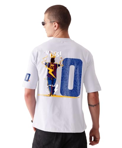 Image of Unisex Cotton Football Graphic Print Oversized Fit T-Shirt