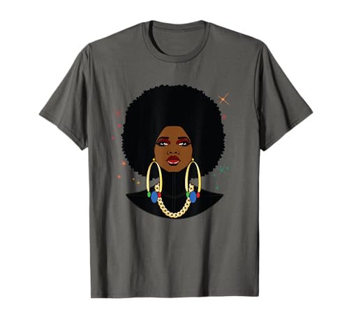 Reina Negra Afro Melanin Art Camiseta