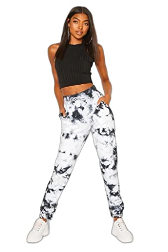 Image of Women's Tie-Dye Joggers Strechable Pants Treggings | Slim Fit Casual Joggers for Women|Straight Relaxed Fit Trousers|Gym Capri Pants for Women Running Track