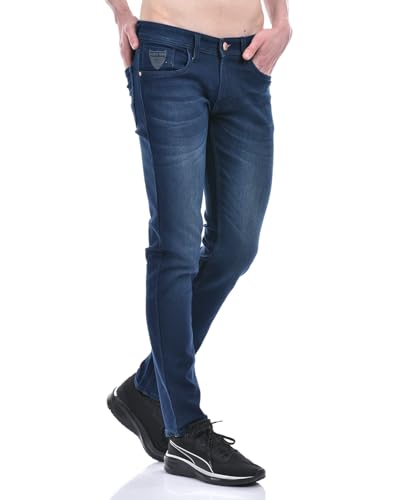 Image of Numero Uno Men's Dark Blue Skinny-Fit Sustainable Jeans
