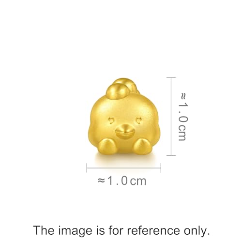 Image of CHOW SANG SANG 999 24K Gold Charme Cute Adorable Mini Chinese Zodiac Rooster charm bracelet for Women & Men 17cm 95968C