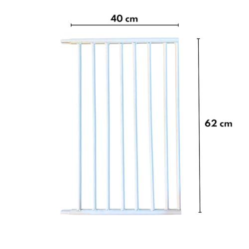Extensor de Portão Grade para Porta Cachorros Pet Crianças Bebê Linha Premium Branco (Branco, 40 cm)