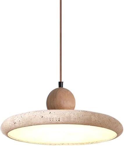 Lingcmp Creative Modern Dome Yellow Travertine Pendant Light Nordic Natural Stone Hanging Lamp Kitchen Island Over Sink Single Marble Modern Vintage Small Chandelier cover