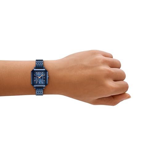 Image of Armani Exchange A|X Women's Watch, Square Three-Hand Stainless Steel Watch for Women