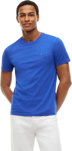 Tommy Jeans Herren-T-Shirt, kurzärmelig, Rundhalsausschnitt, Blau (Deep Marine Htr), M – Ansicht 1
