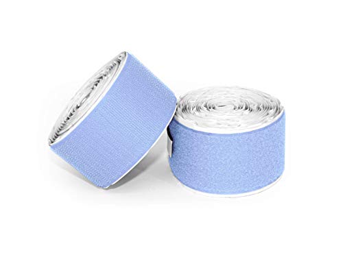 Paquete de tren de pedal, gancho y bucle, color azul pálido, 10 pies Cover