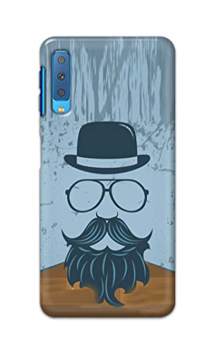 Image of PRINTFIDAA Mustache Beard and Hairstyle Hipster in Glasses Printed Designer Hard Case for Samsung Galaxy A7 (2018), SM-A750F /DS, SM-A750G, SM-A750FN /DS Back Cover -(e) RPM1002