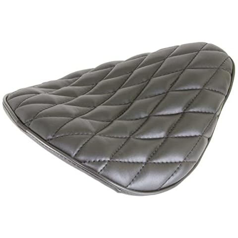 ALTALINE Bicycle Wide Saddle Diamond Vinyl Stitches Retro Bike Seat Black Cover