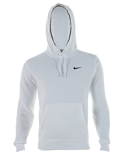 Nike Mens Club Pull Over Hoodie White/Black 611457-100 Size 2X-Large