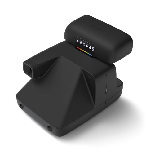 Image of Polaroid Flip Instant Camera + Color Film Bundle (16 Photos Included) - Black (6565) - Hyperfocal 4-Lens System, Sonar autofocus, and Sence Analysis with Bluetooth paired Companion app