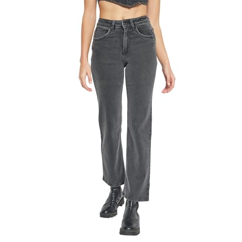 Image of Duke Stardust Women Straight Fit Stretchable Jeans (SDD6748 Carbon Black 36)
